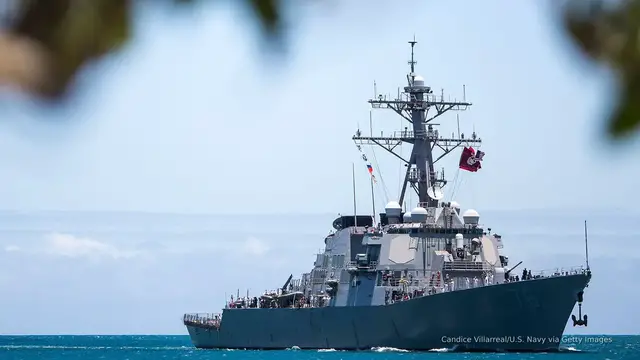 'Video thumbnail for Beijing claims it ‘drove away’ US destroyer in South China Sea'