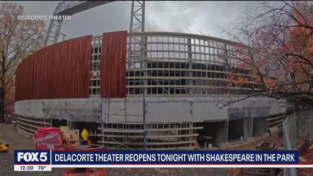'Video thumbnail for Delacorte Theater reopens with Shakespeare in the park'