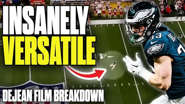 'Video thumbnail for a to z sports film room: cooper dejean: eagles' defensive weapon film breakdown! nfl 2025 impact?'