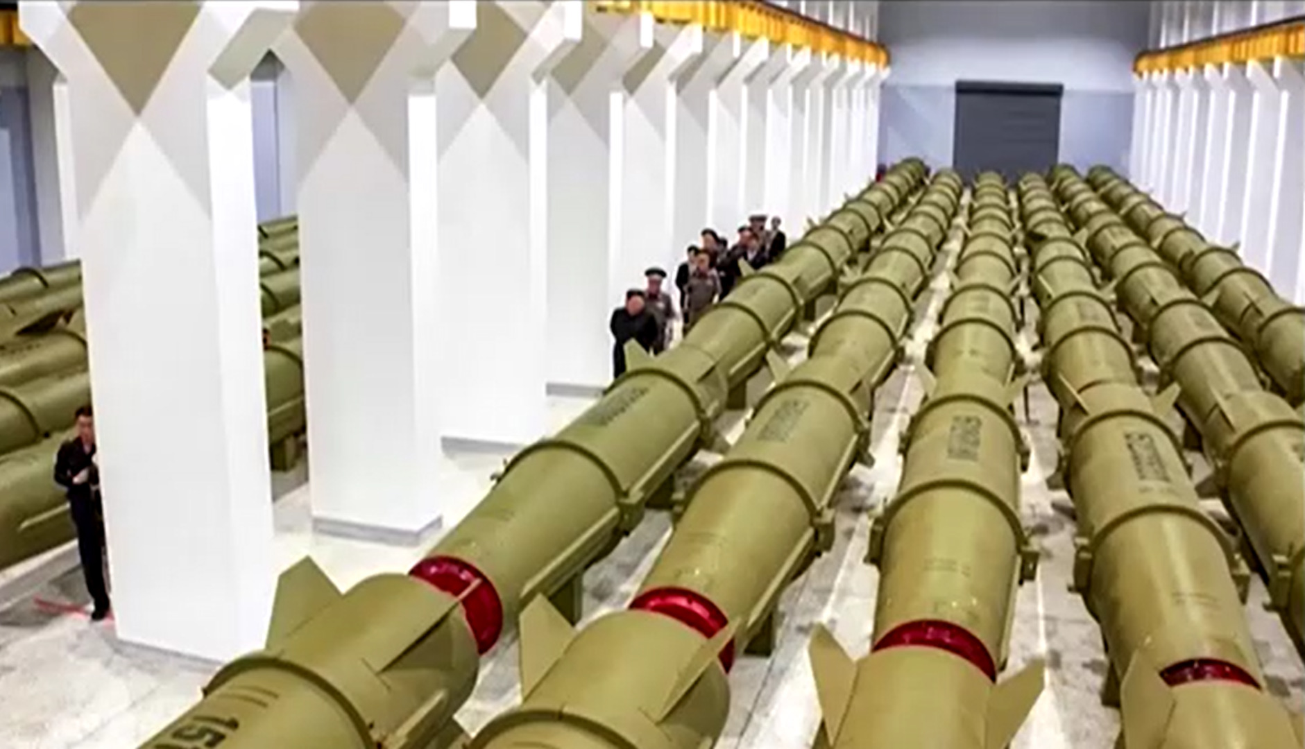 Video thumbnail for North Korea's Kim Jong Un inspects munitions at weapons factory