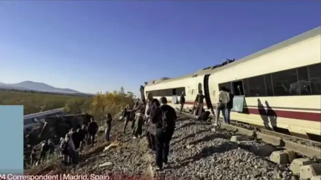 Video thumbnail for Spain: At least 10 dead in crash between 2 high-speed trains