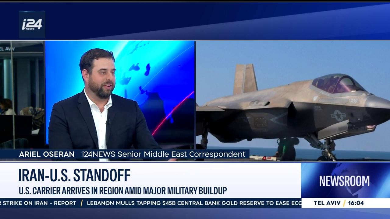 Video thumbnail for Iran-U.S. standoff: U.S. carrier arrives in region amid military buildup