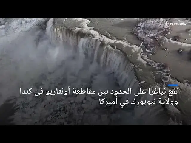 Video thumbnail for USA Niagara Falls partially frozen due to cold snap