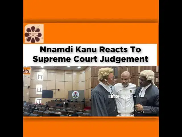 Video thumbnail for Nnamdi Kanu Reacts To Supreme Court Judgement ~ OsazuwaAkonedo