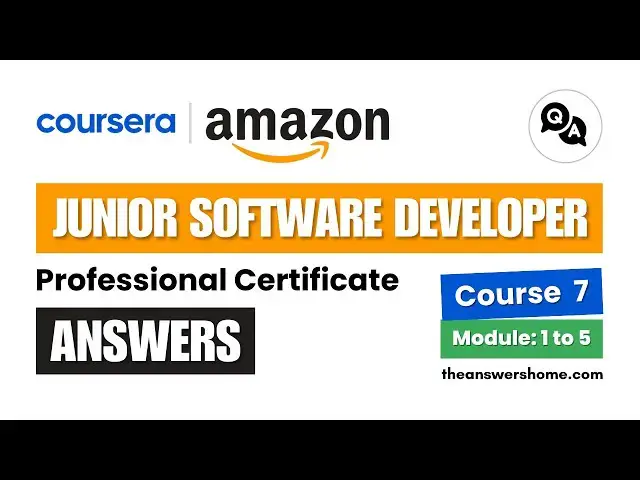 Video thumbnail for Application Development Answers || Amazon Junior Software Developer