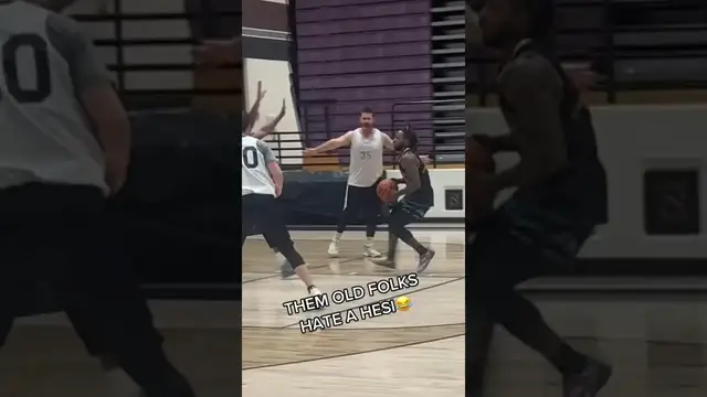 Video thumbnail for Amazing Basketball Hesitation Move! Old Guys React