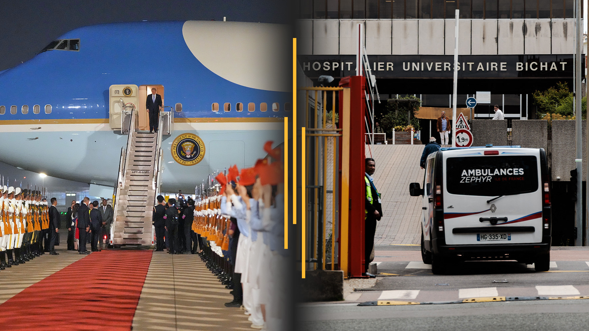 Video thumbnail for Trump arrives in Beijing for Xi summit; New hantavirus concerns in US and abroad