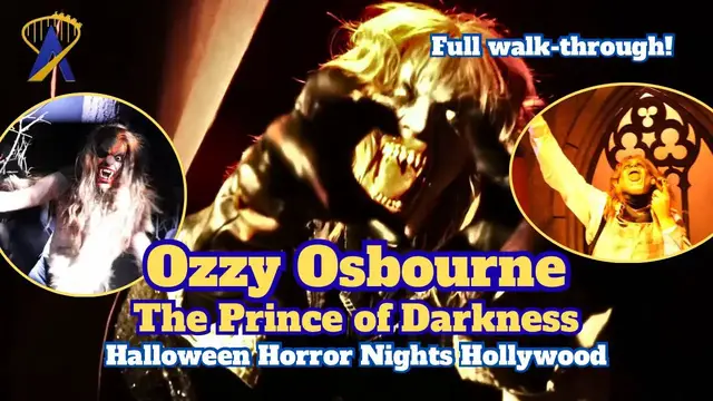 Video thumbnail for Ozzy Osbourne Prince of Darkness Haunted House Walkthrough - Horror Nights Hollywood