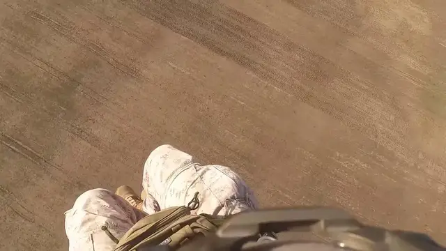 Video thumbnail for Tunisia: POV GoPro Captures Marine’s Free Fall During Military Jump.