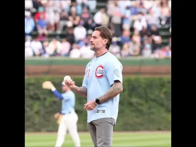 'Video thumbnail for CM Punk Tosses Out First Pitch at Chicago Cubs Game! | 09/05/2025'