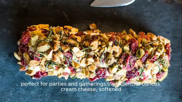 Video thumbnail for Cranberry Pistachio Cheese Log recipe