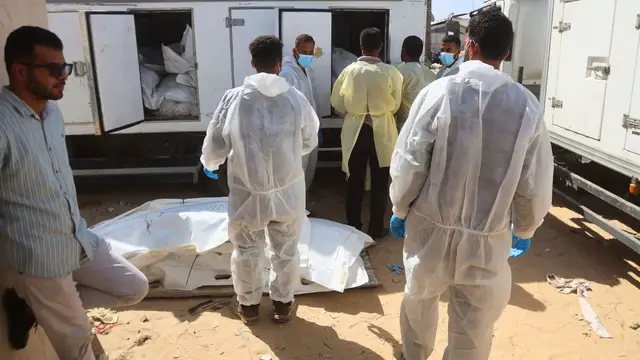 'Video thumbnail for Families in Gaza seek closure as they struggle to identify Palestinian bodies returned by Israel'