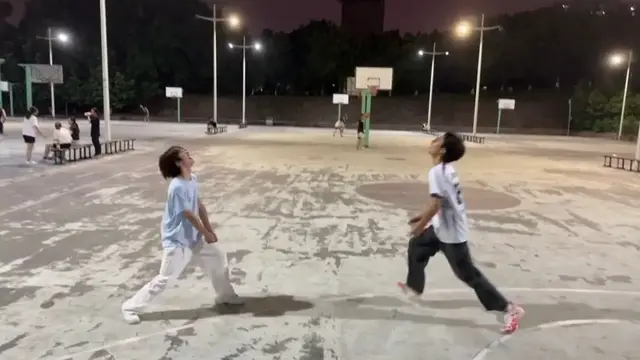 Video thumbnail for Friends Hilariously Struggle Playing Volleyball on Basketball Court