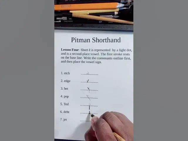'Video thumbnail for New Standard Course-Pitman Shorthand #pitmanshorthand #exercise4 #shorthandwriting #shorthand'
