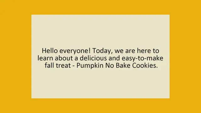 'Video thumbnail for Pumpkin No Bake Cookies'