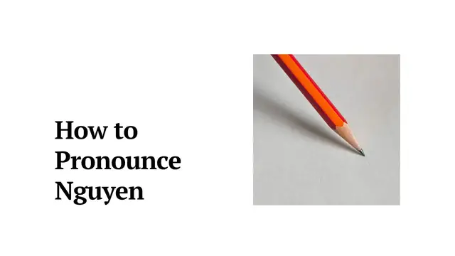 Video thumbnail for How to pronounce NGuyen HowToPronounce