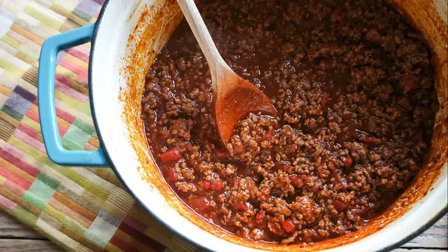Video thumbnail for No-Bean Chili With Ground Beef