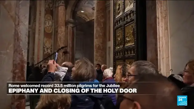 Video thumbnail for Final pilgrims cross Holy Door as Vatican claims Jubilee success