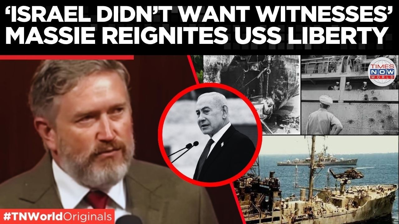 Video thumbnail for “Intentional Murder by Israel” Massie’s USS Liberty Bombshell Stuns Congress | Times Now World