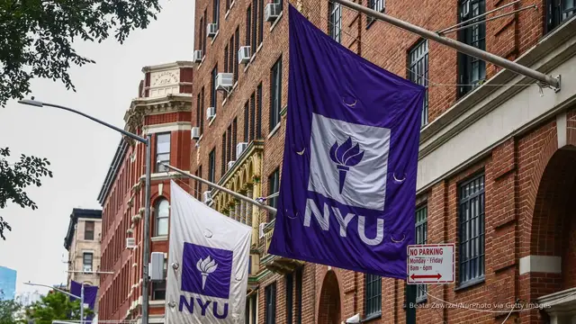 Video thumbnail for NYU bans dozens of pro-Palestinian students, requires pledge to stop protests