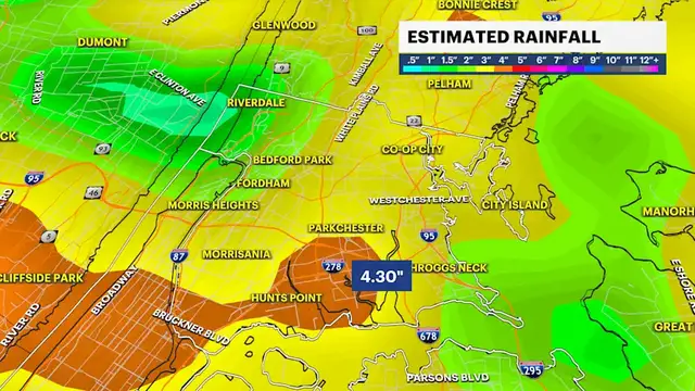 Video thumbnail for STORM WATCH: Lingering flooding into the overnight possible for the Bronx