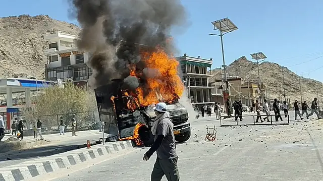'Video thumbnail for Heavy security in Ladakh and Kargil after violent protests'