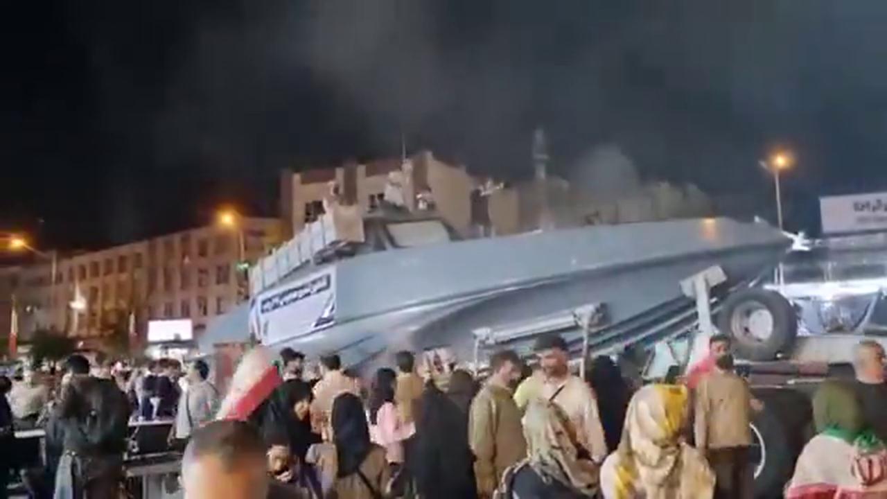 Video thumbnail for Iran: Iran’s IRGC publicly unveiled a new missile-armed fast attack boat — dubbed the “27 Rajab”.