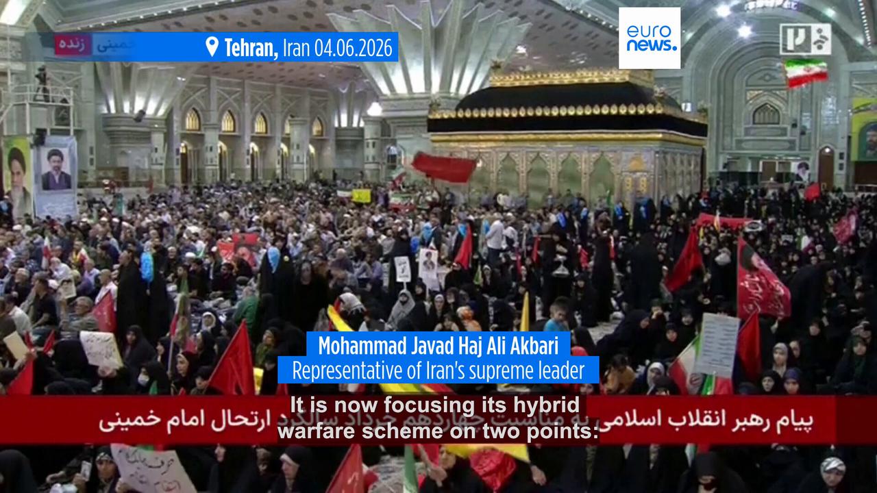 Video thumbnail for Ayatollah says Iran delivered 'decisive blow' to 'malicious enemy'