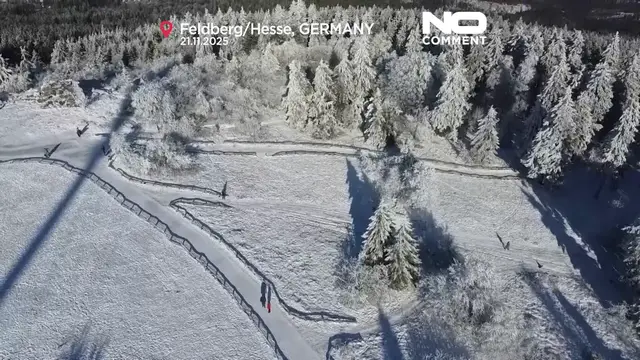Video thumbnail for Winter arrives in German state of Hesse with temperatures below zero