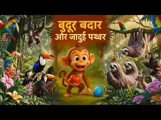 Video thumbnail for बुद्धू बन्दर और जादुई पत्थर | 3D Cartoon Story | Moral Stories for Kids | Hindi Kahani