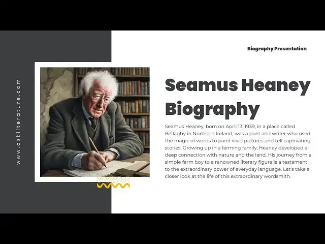 Video thumbnail for Seamus Heaney Biography | A Comprehensive Exploration