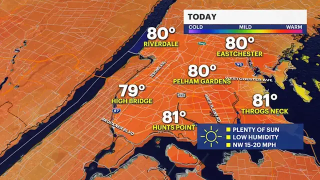 Video thumbnail for A beautiful finish to the weekend in The Bronx, but storms return mid-week
