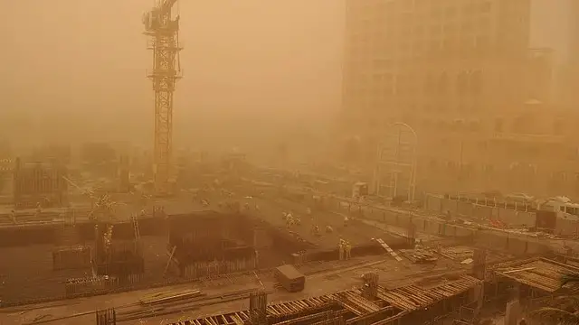 'Video thumbnail for Dust storm sweeps across UAE, disrupting visibility and travel'