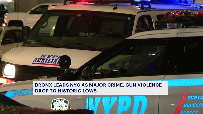 Video thumbnail for Bronx leads NYC as major crime, gun violence drop to historic lows