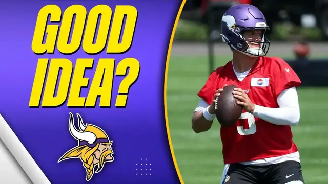 'Video thumbnail for a to z sports - minnesota vikings: jj mccarthy's risky preseason start against the texans?'