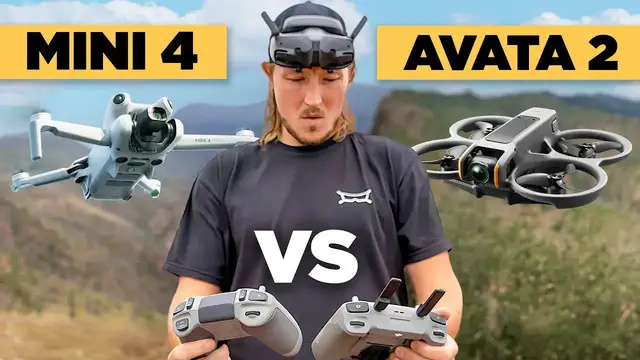 'Video thumbnail for DJI Mini 4 Pro VS DJI Avata 2'