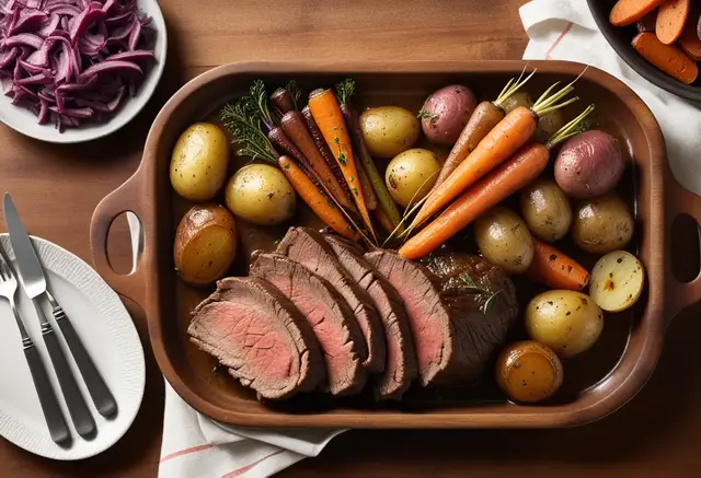 Video thumbnail for Slow Cooker Pot Roast Recipe