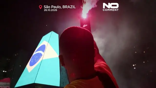 Video thumbnail for Brazil: Thousands flood streets to celebrate Lula's election victory