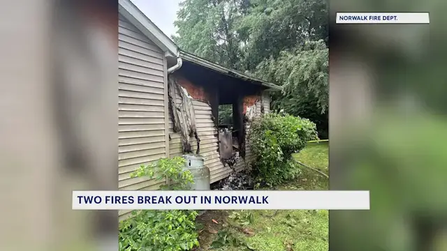 Video thumbnail for Officials: Norwalk firefighters responded to simultaneous house fires