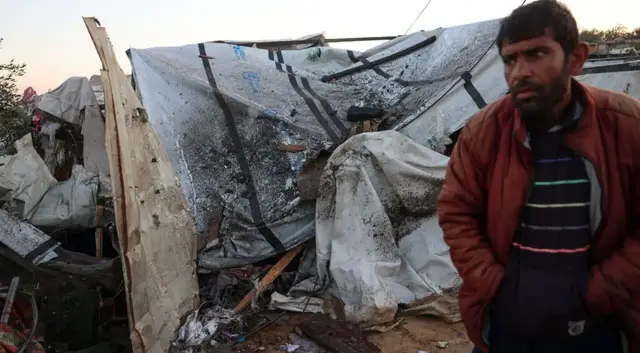 Video thumbnail for Displaced Palestinians attacked: Israeli military strikes kill 23 people across Gaza