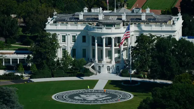 Video thumbnail for Trump projects reshape DC as White House helipad is finished, Kennedy Center closes
