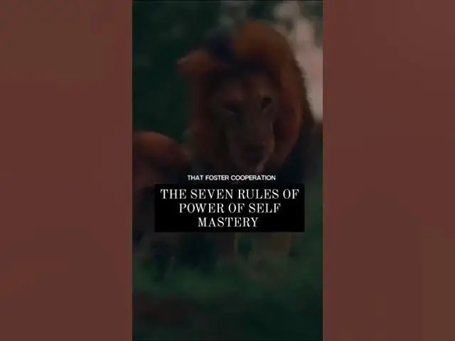 Video thumbnail for THE SEVEN RULES OF POWER OF SELF MASTERY