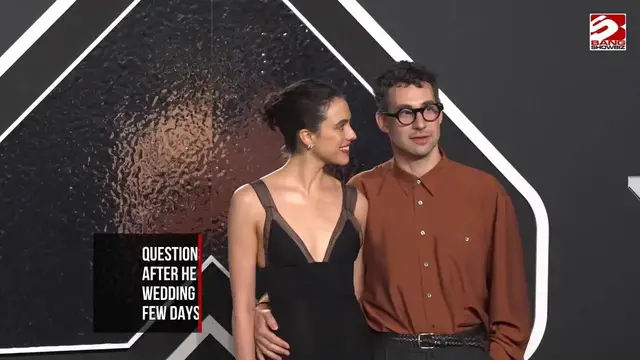 Video thumbnail for Jack Antonoff jokes about breaking up with Margaret Qualley