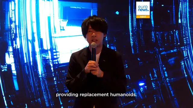 Video thumbnail for Japanese company unveils 'robot ambulance' for on-site humanoid repairs