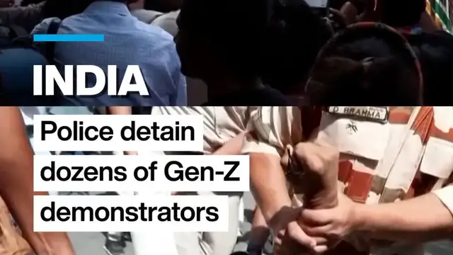 Video thumbnail for Indian police detain demonstrators as protests over voter roll revision intensify
