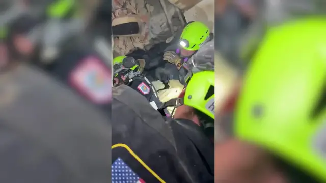 Video thumbnail for Venezuela: US rescue team pulls three more survivors from Venezuela earthquake rubble.