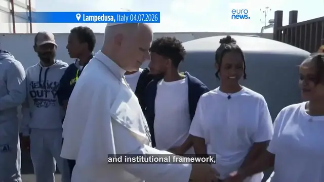 Video thumbnail for Pope makes historic visit to Lampedusa, warns Europe: 'Deaths at sea are failures to act'