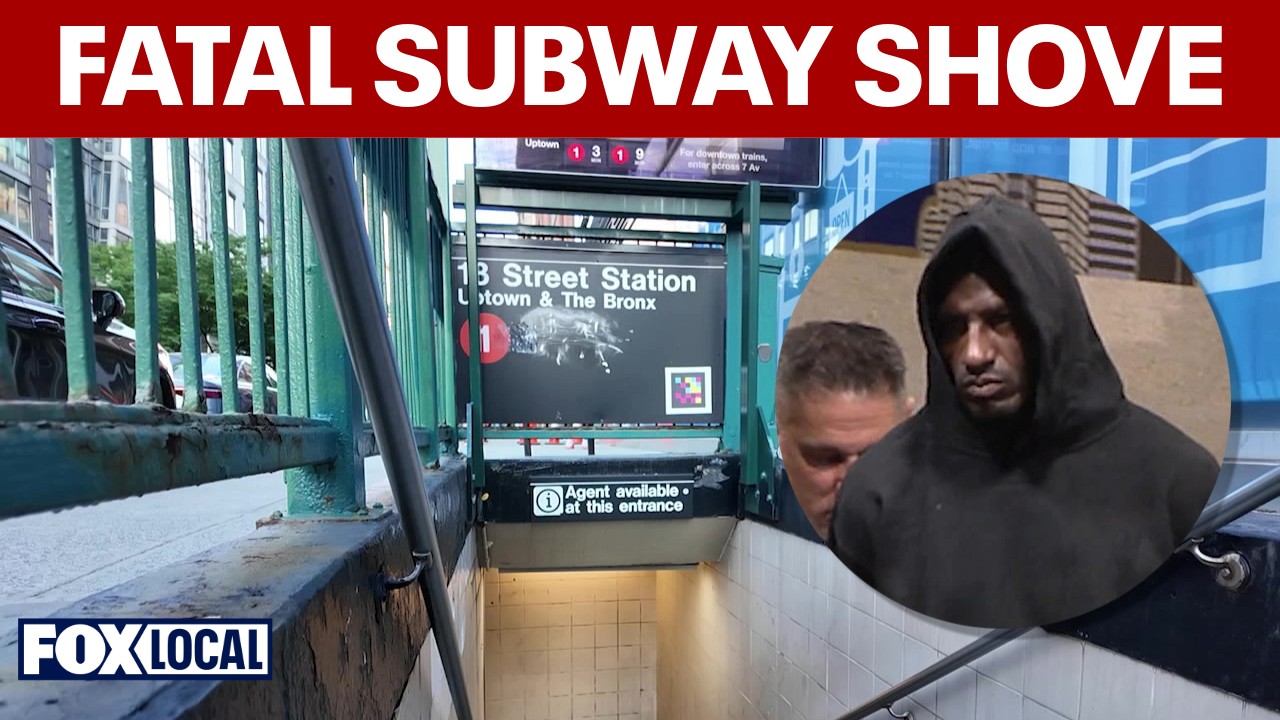 Video thumbnail for NYC subway shove suspect released from custody hours before attack