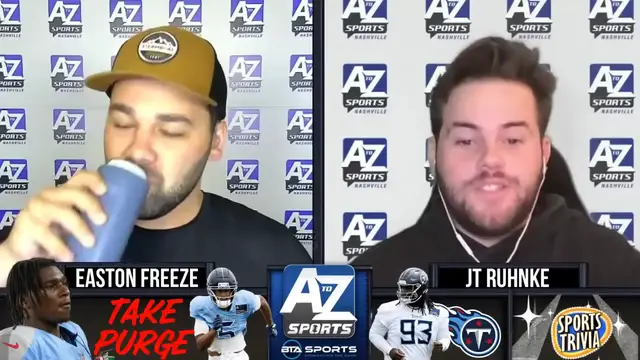 Video thumbnail for a to z sports nashville: titans purge! cam ward stats, 2025 predictions & nfl analysis
