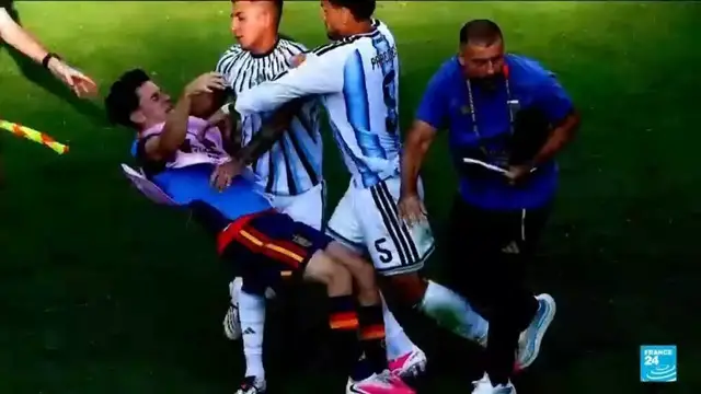 Video thumbnail for FIFA sanctions Argentina over brawl at World Cup final game